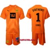 Virallinen Fanipaita + Shortsit Maalivahdin Borussia Dortmund Kobel 1 2022-23 Oranssi - Lasten